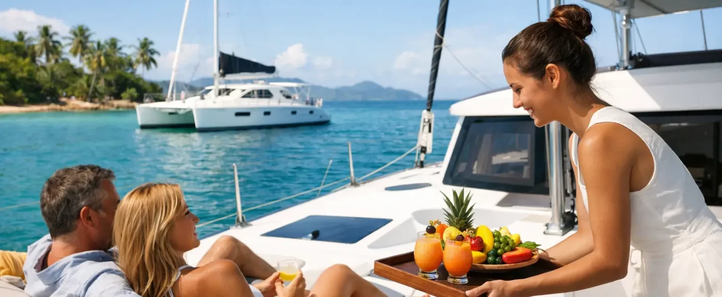 Location catamaran Caraïbes avec hôtesse