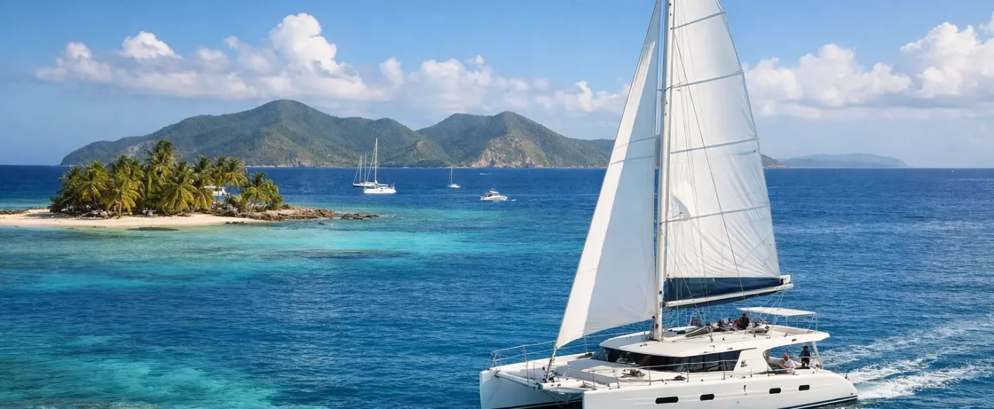 Exemple itinéraire catamaran Caraïbes sur 7 jours