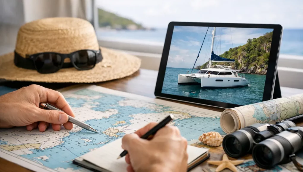 Planifier un itinéraire catamaran sur mesure