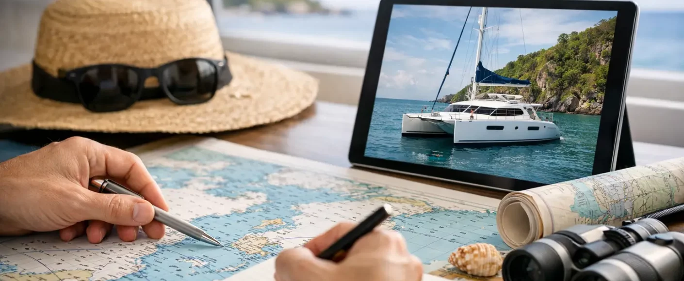 Planifier un itinéraire catamaran sur mesure