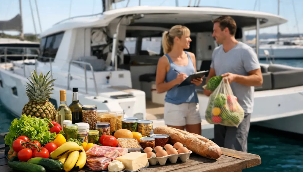 Prévoir l’avitaillement pour une semaine catamaran