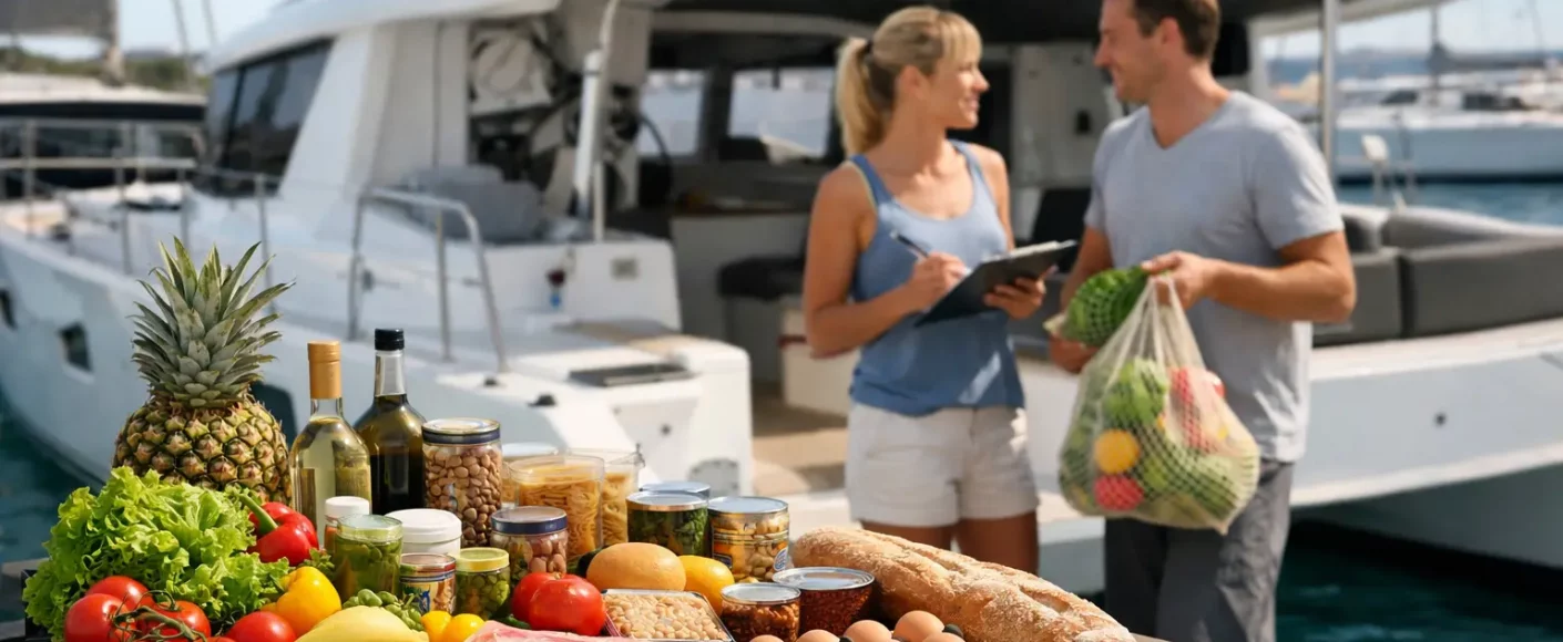 Prévoir l’avitaillement pour une semaine catamaran