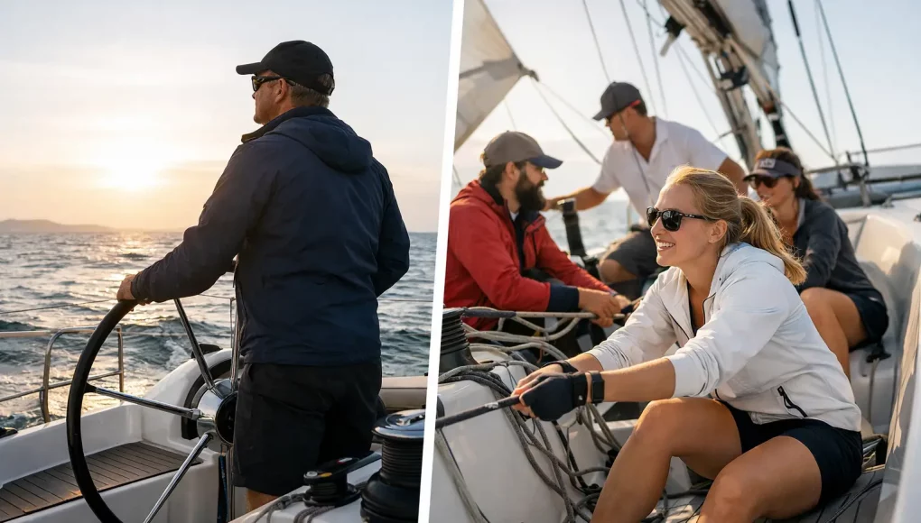 Skipper seul ou équipage complet, quel choix ?