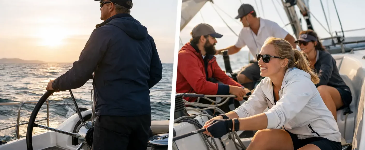 Skipper seul ou équipage complet, quel choix ?