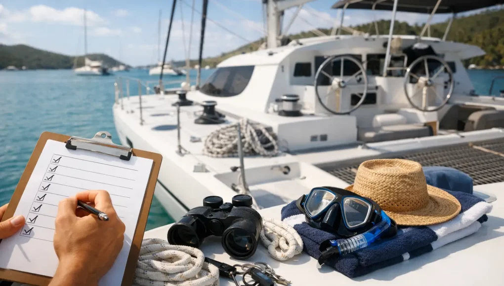 Checklist départ croisière catamaran en 12 points