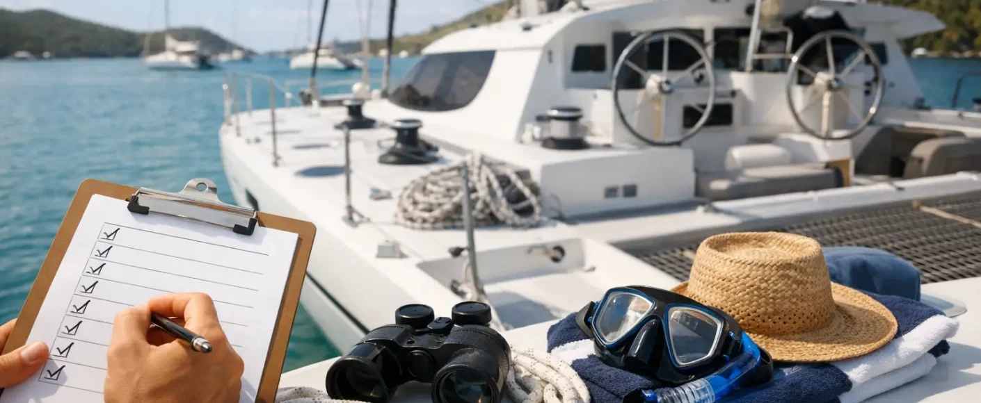 Checklist départ croisière catamaran en 12 points